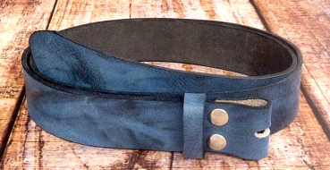 Blaue Ledergürtel für Damen und Herren