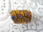 Preview: Antike Handelsperle Venedig Millefiori Trade Bead  gelb, schwarz, braun, weiss, blau 26