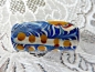 Mobile Preview: Antike Millefiori Goulimine Perle blau-weiss-braun B-Ware Nr. 1