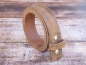 Preview: Ledergürtel ohne Schnalle Wechselgürtel-natur Büffelleder natur 33 mm - aufgerollt