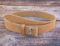Preview: Rindsleder Wechselgürtel Druckknopfgürtel ohne Schnalle hellbraun