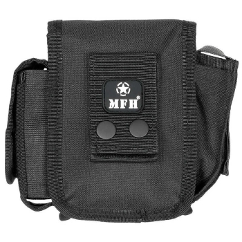 Schwarze Gürteltasche mit 3 Fächern
