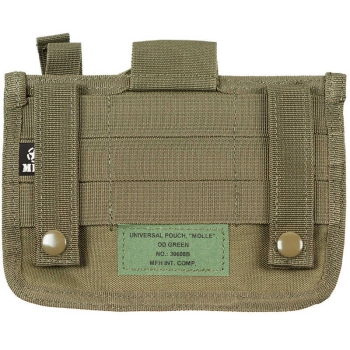 Universaltasche "MOLLE" oliv von hintenE",schwarz Rückseite