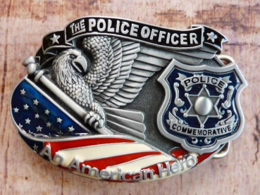 Buckle Gürtelschnalle Berufe Police Officer