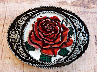 Buckle Gürtelschnalle Rose