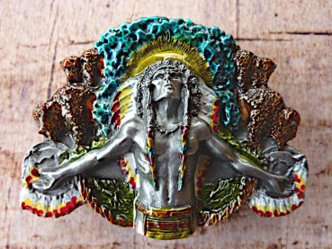Buckle Gürtelschnalle Indianer