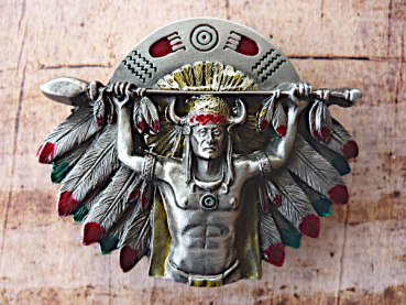Buckle Gürtelschnalle Indianer