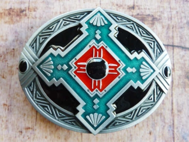 Buckle, Gürtelschnalle indianisches Motiv