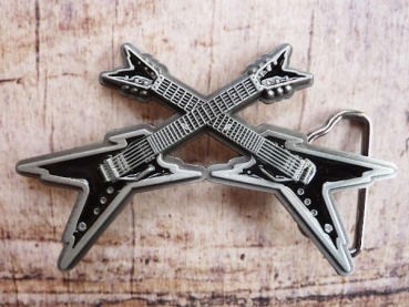 Buckle Gürtelschnalle E-Gitarren schwarz