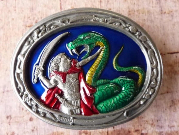 Buckle Gürtelschnalle Siegfried und Drache