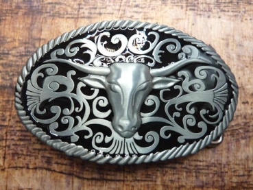 Buckle Gürtelschnalle Stierschädel
