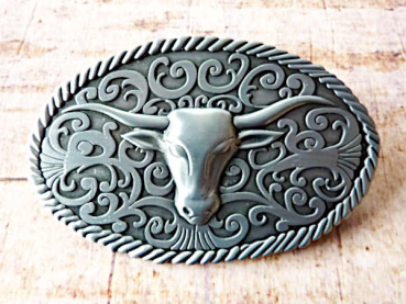 Buckle Gürtelschnalle Stierschädel
