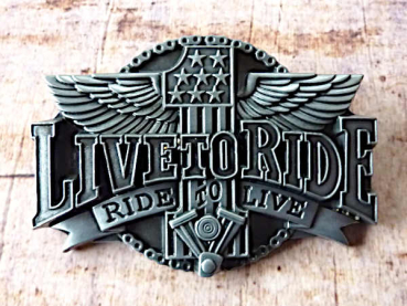 Buckle Gürtelschnalle Biker  Live to Ride - Ride to Live