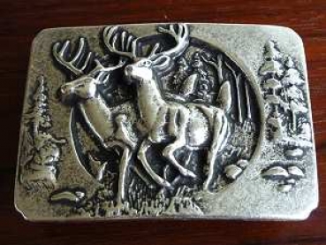 Buckle Gürtelschnalle Hirsche