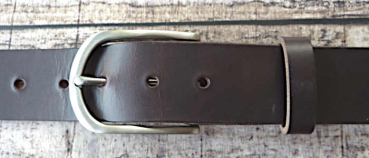 Preview: Edelstahl Gürtelschnalle/Schliesse silberfarben 40mm am Gürtel