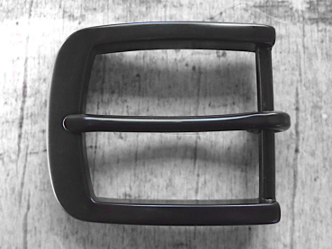 Edelstahl Gürtelschnalle/Schliesse mattschwarz 40mm