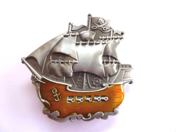 Buckle Gürtelschnalle Segelschiff