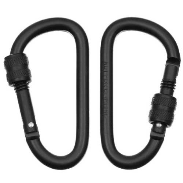 Aluminium Karabiner schwarz