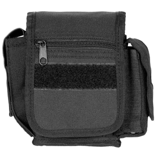 Schwarze Gürteltasche mit 3 Fächern