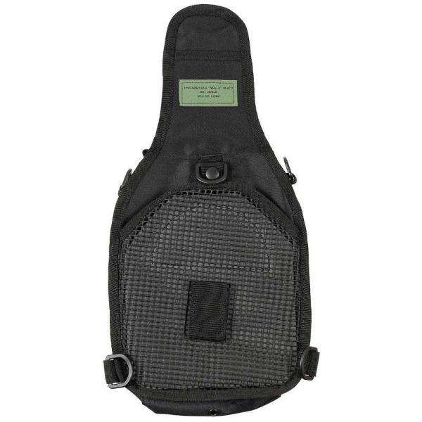 Schulter-Umhängetasche "MOLLE",schwarz Rückseite