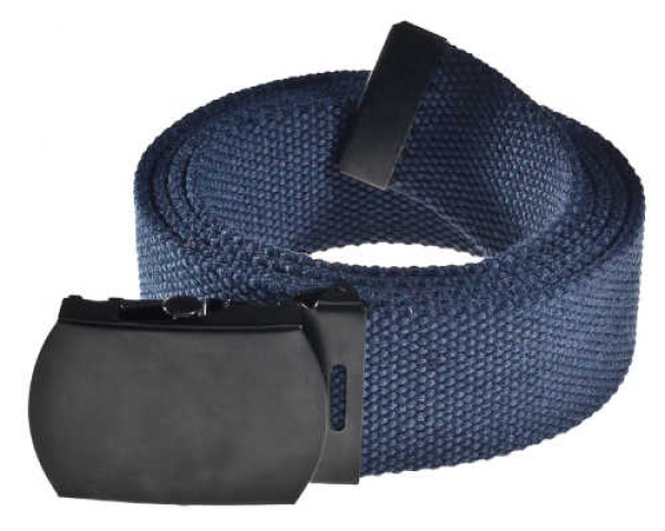 Baumwoll Stoffgürtel 3,8 cm blau