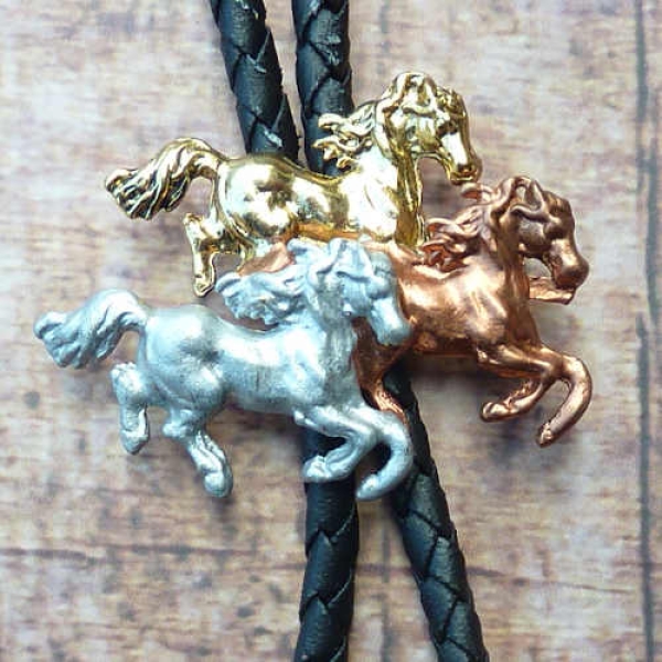 Bolotie Westernkravatte 3 Pferde