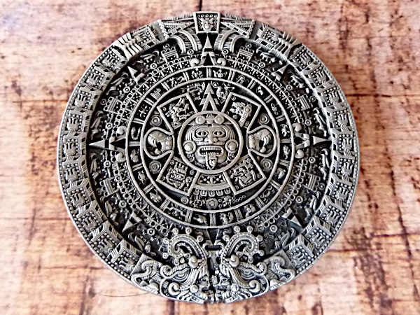 Buckle Gürtelschnalle Aztekenkalender