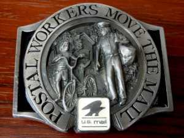 Buckle Gürtelschnalle Postbote Briefträger