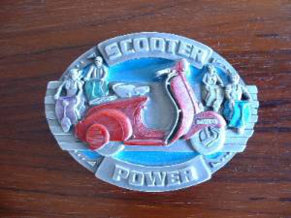 Buckle Gürtelschnalle Biker Scooter Power