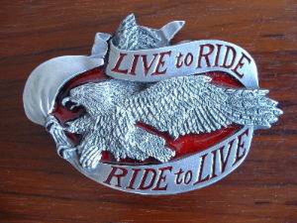 Buckle Gürtelschnalle Biker  Live to Ride - Ride to Live