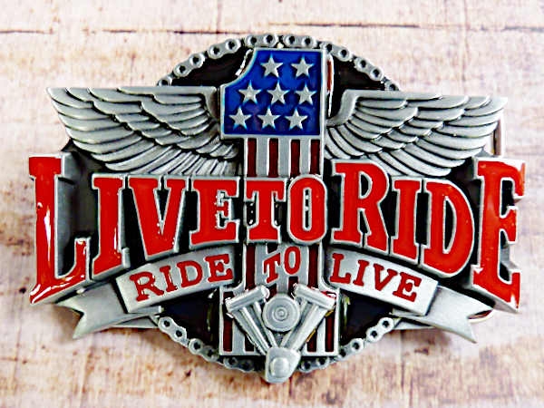 Buckle Gürtelschnalle Biker  Live to Ride - Ride to Live