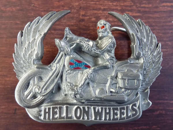 Buckle Gürtelschnalle Biker  Hell on Wheels