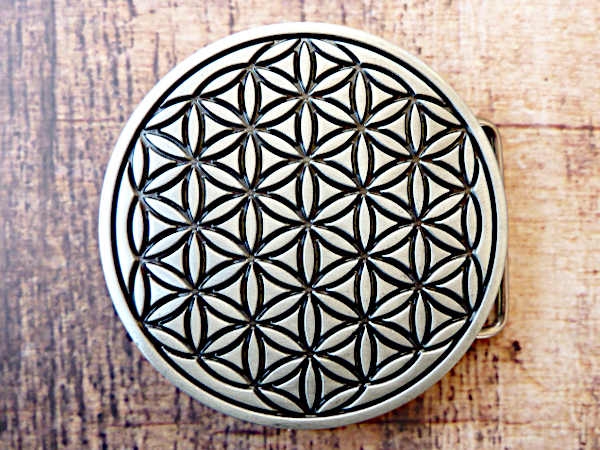 Buckle Gürtelschnalle Blume des Lebens