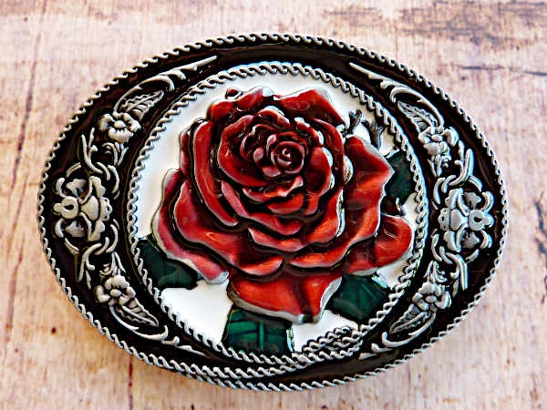 Buckle Gürtelschnalle Rose