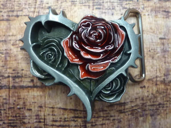 Buckle Gürtelschnalle Rose