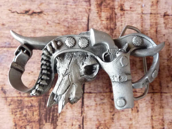 Txuzong Western Gürtelschnalle - Stierkopf Design Aus Zinklegierung Für Echten Cowboy Style