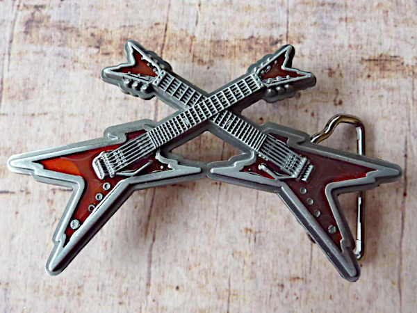 Buckle Gürtelschnalle E-Gitarren schwarz