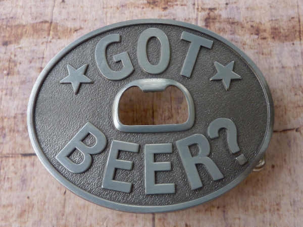 Buckle Gürtelschnalle Flaschenöffner  " Got Beer"