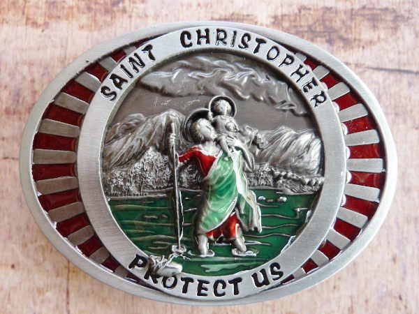 Buckle Gürtelschnalle Christophorus