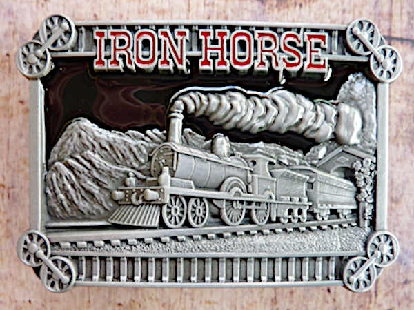 Buckle Gürtelschnalle Eisenbahn Iron Horse