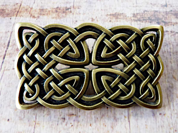 Buckle keltischer Knoten messingfarben