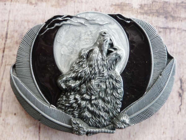 Buckle Gürtelschnalle Wolf
