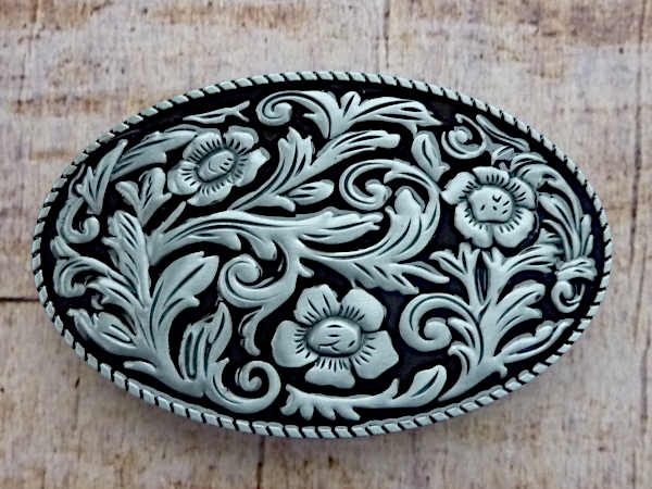 Buckle Gürtelschnalle Blumen