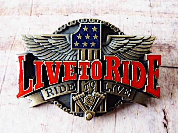 Buckle Gürtelschnalle Biker  Live to Ride - Ride to Live