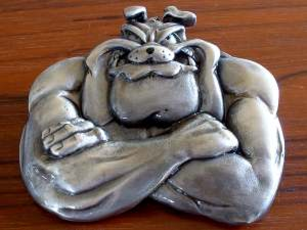 Buckle Gürtelschnalle Bulldogge
