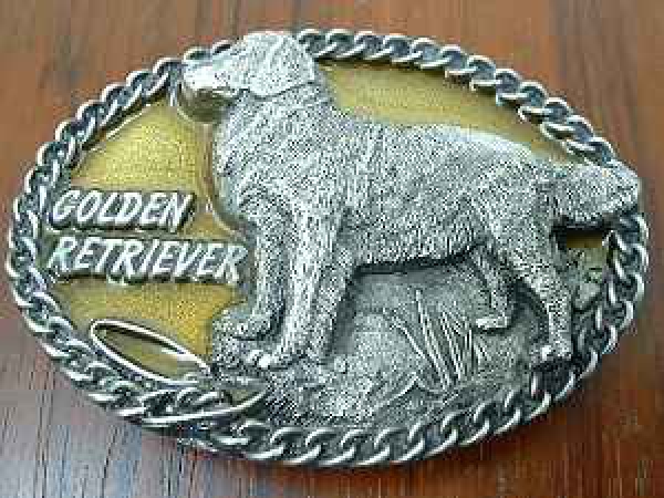 Buckle Gürtelschnalle Golden Retriever