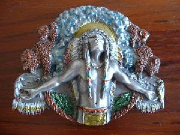 Buckle Gürtelschnalle Indianer