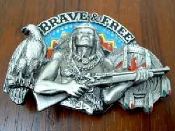 Buckle Indianer Brave and Free