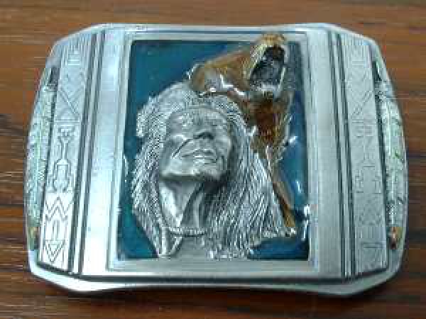 Buckle Gürtelschnalle Indianer
