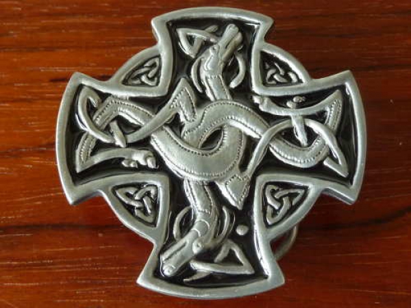 Buckle Gürtelschnalle keltisches Kreuz